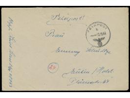 Seebrückenkopf Memel, &nbsp;Feldpostbrief mit FPSt b 12.11.44 nach Eutin, vorderseitig handschriftlicher Absender ... FPNr. 0