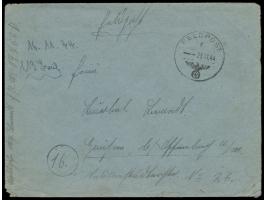 Seebrückenkopf Memel, &nbsp;Feldpostbrief mit FPSt f 28.11.44 nach Offenbach, vorderseitig handschriftlicher Absender ... FPN