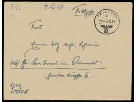 Seebrückenkopf Memel,  Feldpostbrief mit FPSt e 9.12.44 nach (16) Gr. Liebenau im Odenwald, vorderseitig handschriftlicher Ab