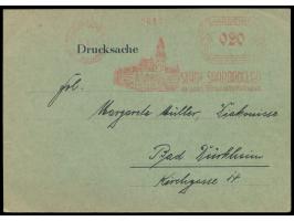Absenderfreistempel   der Stadtverwaltung Saarbrücken,  Saarbrücken 3 (St. Johann)  18.8.34 auf Drucksachenkarte  "Volksabsti