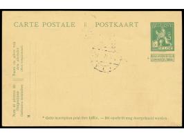 Belgien-Ganzsache 5 C. als Formblatt aufgebraucht mit hektografiertem Textzudruck "Kaiserl. Postamt ... In der Packkammer lie