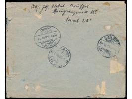 4 x 10 Pf. auf Auslandsbrief 2. Gewicht nach Adrianopel / Türkei, Stempel  Brüssel Nordbhf  19.4.15, Durchgangstempel Galata 