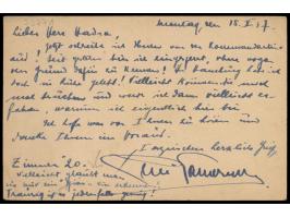 Brüssel-Militärjustiz: &nbsp;Ganzsache 8 C. mit Maschinenstempel Brüssel 17.10.17 als Ortskarte, Absender &quot;... Kommandan