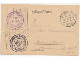 Stempel K.D. Feldpoststation Nr. 120 9.9.16 auf Feldpostkarte nach Berlin, seltener Briefstempel  Amtl. Zigarettenvertriebsst