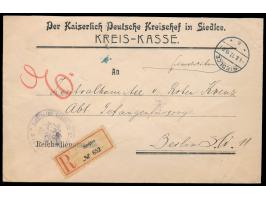 Stempel  Siedlce a  4.8.17 auf portofreiem Dienst-Einschreibbrief mit vorderseitigem Absender und Dienstsiegel "... Kaiserlic