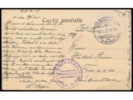 Stempel &nbsp;K. D. Feldpostexped. Oberkommando der 9. Armee &nbsp;14.1.17 und seltener Briefstempel &nbsp;&quot;Stabsoffizie