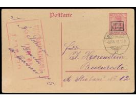Etappengebiet der 9. Armee; &nbsp;Ganzsache 10 Pf. aus &nbsp;Braila &nbsp;nach Bukarest, geschrieben am 6.5.1918, Stempel &nb