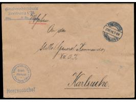 Dienstbrief "Heeressache" mit Stempel  Freiburg (Breisgau) 1  20.10.16, Absenderstempel und Briefstempel  Geschwaderschule Fr