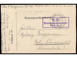 Stempel &nbsp;K. D. Feldpoststation Nr. 502 &nbsp;15.1.17 auf Feldpost-Bildkarte Buzeu nach Berlin, violetter R3 &nbsp;&quot;