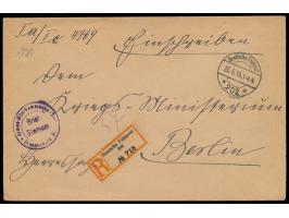 Grenzschutz Ost,  Stempel  Deutsche Feldpost 202 a  23.5.19 (Standort Breslau) auf Dienst-Einschreibbrief an das Kriegsminist