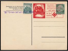 Propagandakarte "Befreite Heimat"  (Kettensprenger) mit 6 Pf. Hindenburg, gedruckter Sonderstempel  Brodek-Wachtl ... 24. Nov