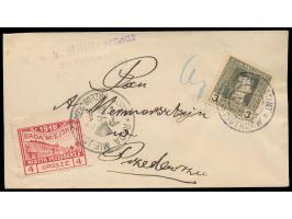 Stadtpost Przedborz &nbsp;4 Gr. (Fischer Nr. 8 B) als Zustellgebühr auf Drucksache aus Piotrkow, entwertet mit Siegelstempel 