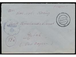 Feldpostbrief mit Feldposttarnstempel &nbsp;&quot;ac&quot; &nbsp;23.4.45 des deutschen Dienstpostamts &nbsp;Meran &nbsp;an &q