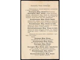Warschauer Aushilfsausgabe  10 Fen. (auf nicht verausgabter Stadtpostmarke 6 gr., Fischer Nr. 3) auf Drucksachenkarte mit deu