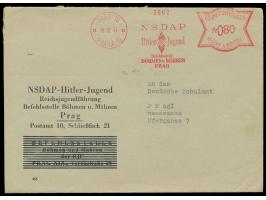 Vordruckbrief  NSDAP-Hitler-Jugend  Reichsjugendführung ... Prag mit Absenderfreistempel NSDAP Hitler-Jugend Befehlsstelle Bö