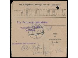 Einzelfrankatur 20 Pf. Hitler auf  Zahlkarte für Postscheckamt Warschau  / Sonderkonto Lohnersparnisse in Warschau, Österreic