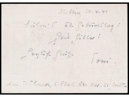 Ganzsache 6 Pf.  "Mit unseren Fahnen ...",  Bild Marine-Artillerie, Sonderstempel  Stettin 1  20.4.41 und Tagesstempel Stetti