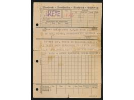 Fernspruch / Fernschreiben-Formular  vom 1.9.1943, Absender Sonderführer Schildkötten / Asow-Werke Mariupol an Sonderführer H