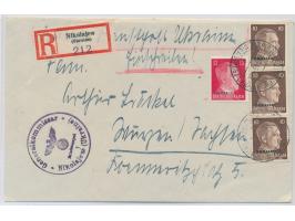 Stempel  Nikolajew  DDP Ukraine d 25.10.43 auf  Einschreibebrief   nach Wurzen, Frankatur 42 Pf., Briefstempel Generalkommiss