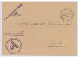 Brief mit Stempel  2, Kampfgeschwader Boelcke Nr. 157,  Formular- und Dienstsiegel, Frei durch Ablösung, Stempel  Langenhagen