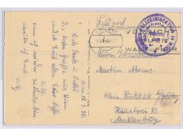 Österreich 1938,  Ansichtskarte mit Briefstempel  "Bundes-Polizeidirektion in Wien / Sicherheitswache / Abteilung 26"  und Ma