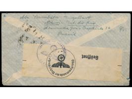 Brasilien  400 Reis und 5000 Reis auf  Luftpostbrief  mit Stempel  Rio de Janeiro  9.4.40 an einen deutschen Soldaten mit  Fe