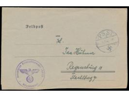seltener Stempel  PSST X   9.11.42 (Nürnberg) auf Feldpostkartenbrief, handschriftlicher Absender und Briefstempel ... FPNr. 