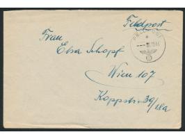 Brief mit FPSt 1.12.43 nach Wien, handschriftlicher Absender ... FPNr. 59833 = 2. Kranken-Kraftwagen-Kompanie 100 (100. Jäger