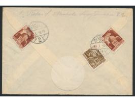 Ungarn  10 f und 2 x 20 f rückseitig auf Brief mit Stempel  Miskolc  9.1.44 an einen SS-Sturmmann mit FPNr. 44591 D = Stab II