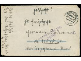 Feldpostbrief mit Stempel Schötmar 1.9.1944 an FPNr. M 11070 = Hafenkommandant St Malo, viol. Z2 Zurück / Neue Anschrift abwa