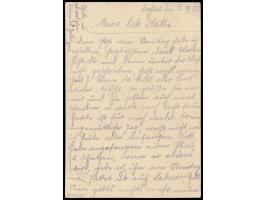 Vordruckkarte &nbsp;Konzentrationslager Dachau &nbsp;mit Auszug aus der 1. Lagerordnung (gültig bis Ende 1933), violetter L2 