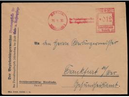 Behördenbrief mit Absenderfreistempel Berlin-Schöneberg 1 20.8.36 &quot;Der Bezirksbürgermeister Verwaltungsbezirk Schöneberg