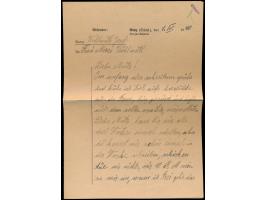 Feldpostbrief eines Gefangenen im Wehrmachtgefängnis Glatz (Donjon-Kaserne) mit Briefstempel und Stempel Glatz 1 2.4.40 nach 