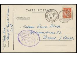 Frankreich 1F auf Karte aus &nbsp;Camp de Gurs, &nbsp;Stempel Camp de Gurs 5.7.41, Lager- Zensurstempel &nbsp;No. 9, &nbsp;&n