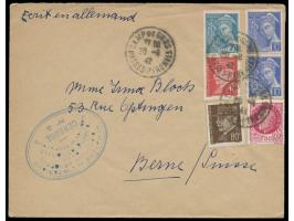 Frankreich- Frankatur 4 F auf Brief aus  Camp de Gurs,  Stempel Camp de Gurs 20.1.42, Lager- Zensurstempel  No.3 . Schreiberi