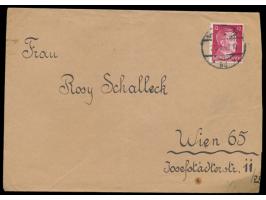 Brief des Untersuchungshäftlings Rudolf Schalleck im &nbsp;Gefängnis Düsseldorf &nbsp;nach Wien, postalisch aufgeliefert in W