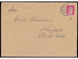 Gefängnis Rottenburg (Neckar),  Brief eines Tschechen mit 12 Pf. Hitler nach Königgrätz 24.10.42, mit Inhalt: Gefangenen-Brie