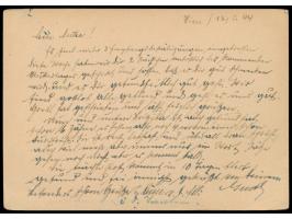 Hitler-Ganzsache aus  Wien  vom 13.5.1944 an Marta Fink im  Ghetto Theresienstadt ,   wie üblich ohne Poststempel, Eingangsst