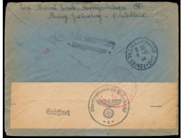 25 Pf. und 30 Pf. Hitler auf  Einschreibbrief  eines französischen Zwangsarbeiters des MAN-Werks in Gustavsburg nach Frankrei