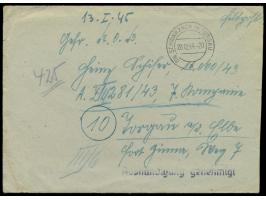 Feldpostbrief Schwarzach im Pongau 28.12.44 in das Wehrmachtsgefängnis  Torgau Fort Zinna,  Z1 Aushändigung genehmigt, mit In