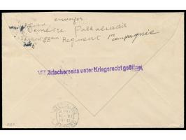 Brief eines Angehörigen des in Görlitz internierten IV. Griechischen Armeekorps an das Rote Kreuz in Genf, Frankatur 20 Pf., 