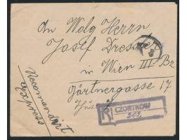 2 x 15 H., 20 H. und 25 H. &quot;Adler&quot; rückseitig auf &nbsp;Express-R-Brief &nbsp;nach Wien, Stempel &nbsp;Czortkow &nb