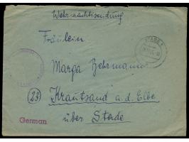 portofreier Brief "Wehrmachtssendung" mit aptiertem Dienstsiegel  "Kriegsmarine / Kommando 2. Minenräumbootsflottille"  und S