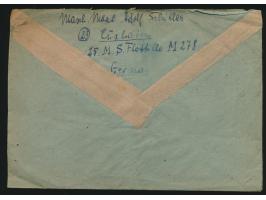 portofreier Brief "Wehrmachtssendung" mit aptiertem Dienstsiegel  "Kriegsmarine / Kommando 2. Minenräumbootsflottille"  und S