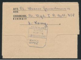 kleinformatiger zweisprachiger (niederländisch / deutsch) Kriegsgefangenen-Vordruckfaltbrief nach Schönebeck, geschrieben am 