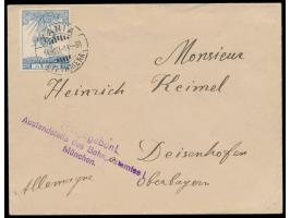 Neugriechenland  25 L. auf Brief mit Stempel  Xania  14.7.14 (27.7.1914) nach Deutschland, seltener violetter L3  Freigegeben