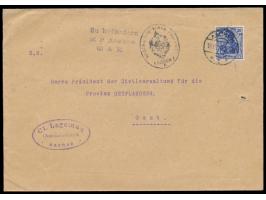 Auslandsbrief mit Stempel &nbsp;Aachen &nbsp;18.12.14 an den Präsidenten der Zivilverwaltung für die Provinz Ostflandern in G