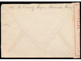 Rheinland-Besetzung, &nbsp;15 Pf. auf privatem Brief mit Stempel &nbsp;Eupen &nbsp;27.12.18 nach Würzburg, links weißer Versc