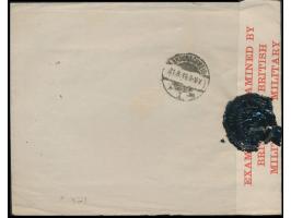 Rheinland-Besetzung, &nbsp;Einschreibbrief mit Stempel &nbsp;Cöln (Rheinl.) 1 &nbsp;20.8.19 nach Braunschweig, links weißer V