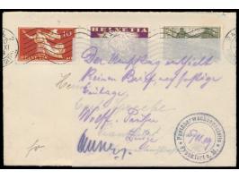 Schweiz, Satzbrief Friedensvertrag, Bandstempel Basel 4.11.19, nach Frankfurt, deutscher Devisenzensur-Aufkleber,  seltener E